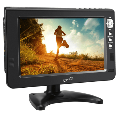 Supersonic Portable 9-inch LCD TV with Built-in Digital Tuner Rechargeable Battery ACDC Operation for Car Travel Jupiter Gear Home