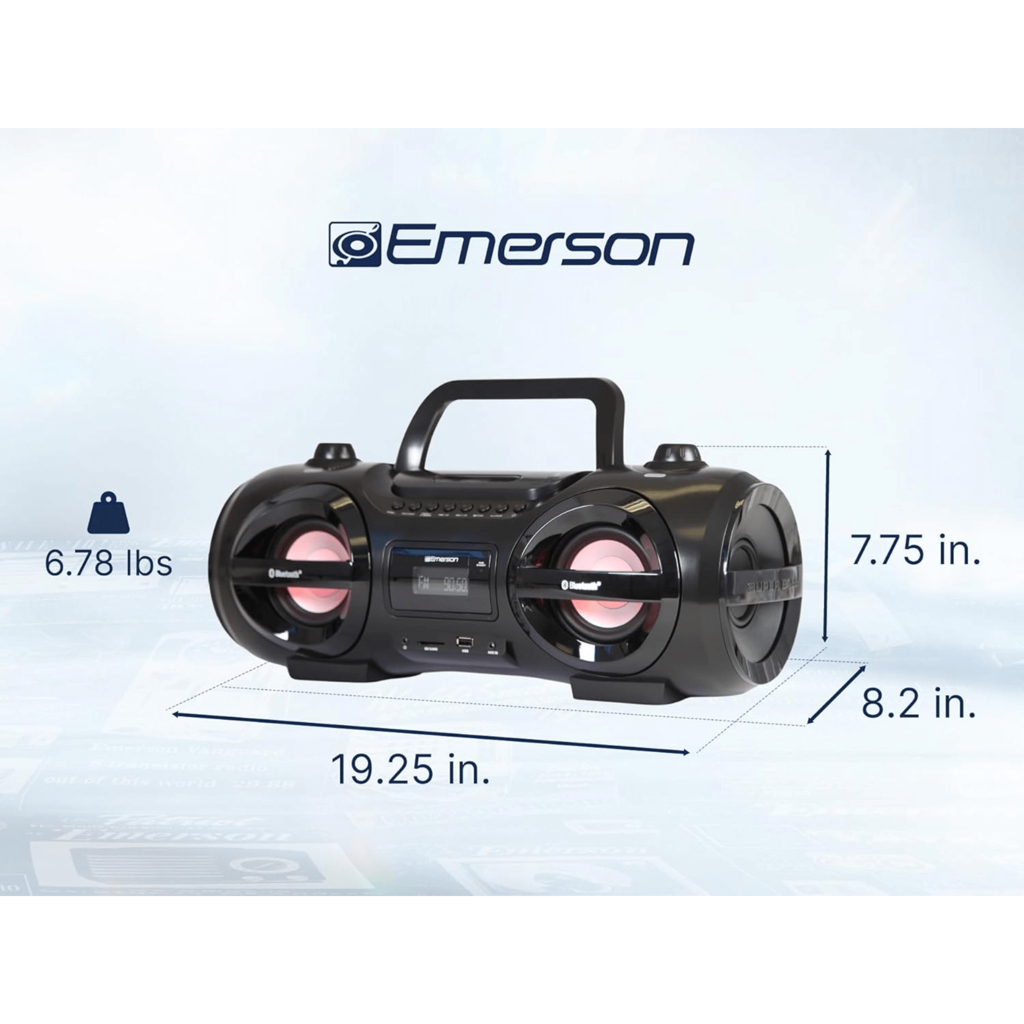 Emerson Retro Portable CD Boombox Jupiter Gear Home