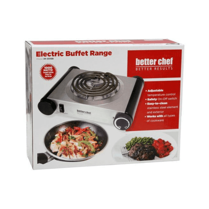Better Chef Stainless Steel Single Burner Electric Buffet Range Jupiter Gear Home