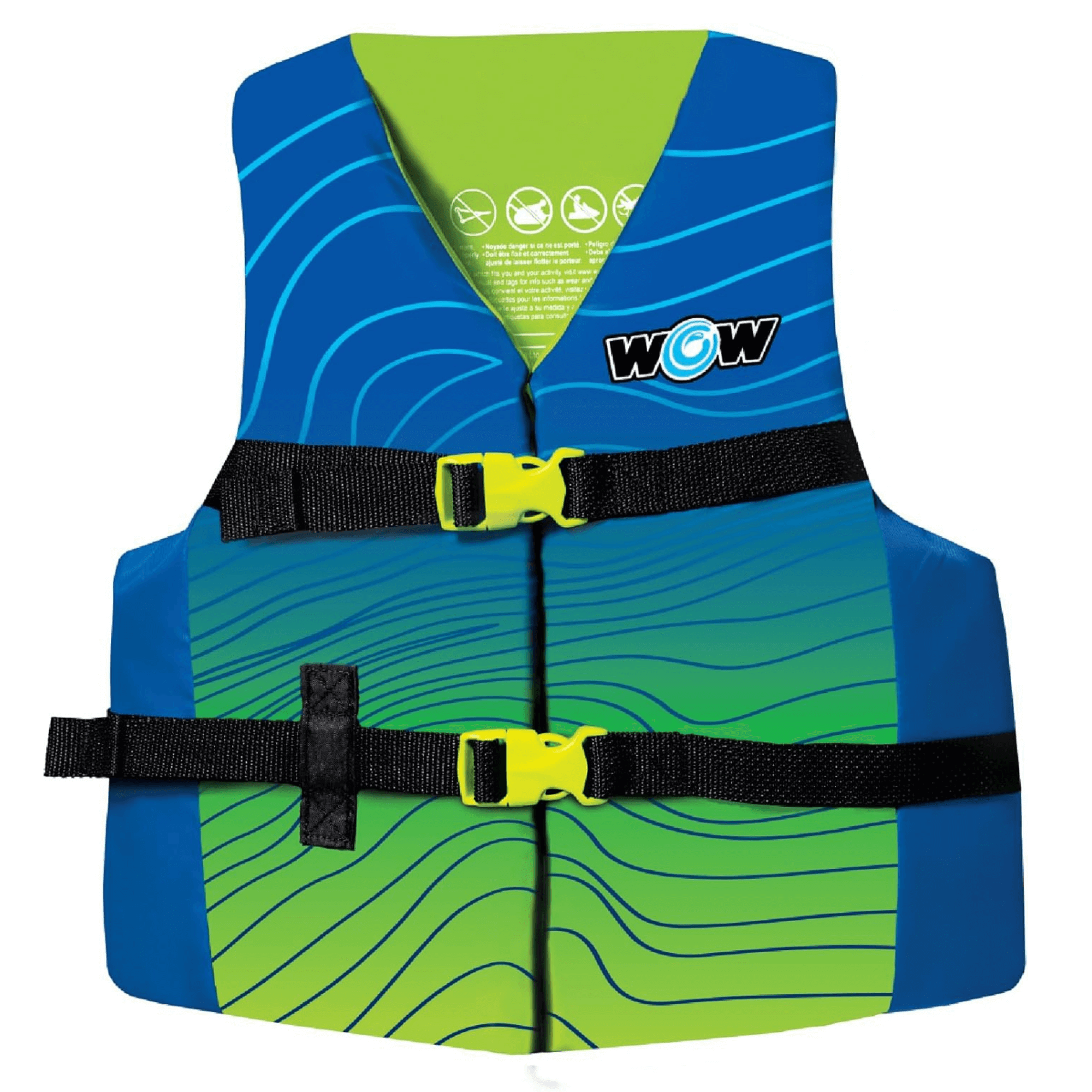 WOW Watersports Vis-Wave Youth Life Vest Jupiter Gear Home