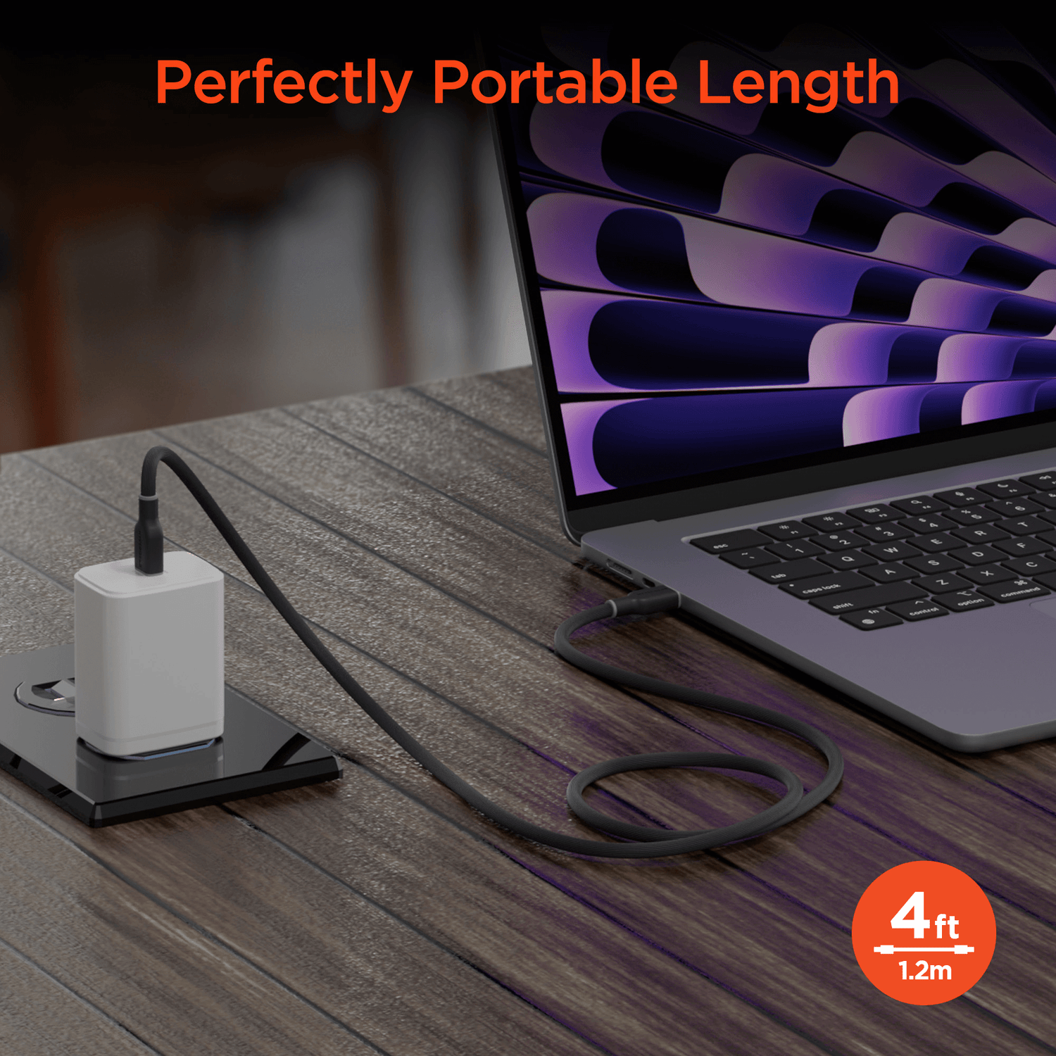 HyperGear Flexi PRO USB-C to USB-C Cable 4ft Jupiter Gear Home