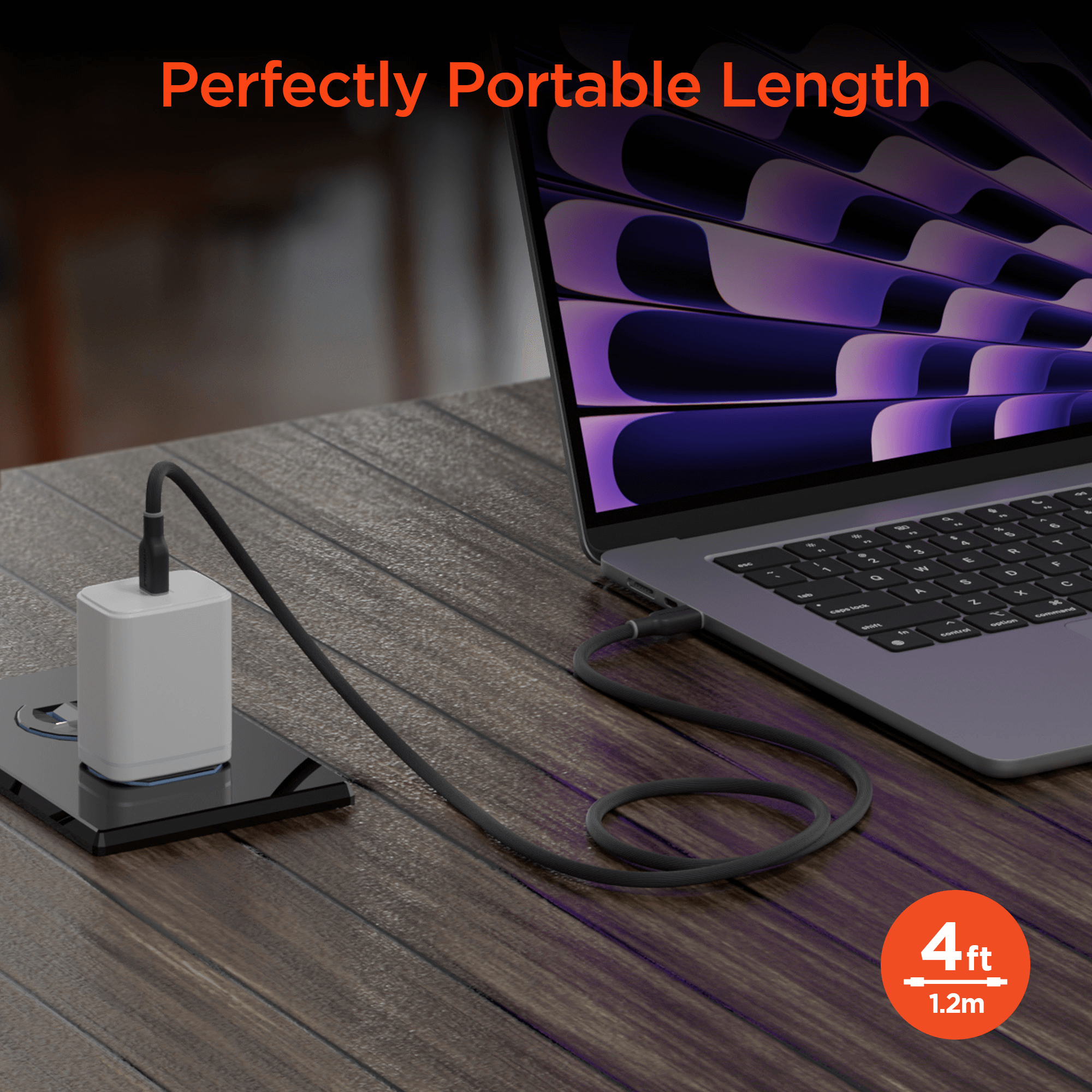 HyperGear Flexi PRO USB-C to USB-C Cable 4ft Jupiter Gear Home
