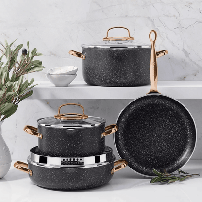 Korkmaz Galaksi 7 Piece Non Stick Aluminum Cookware Set Jupiter Gear Home