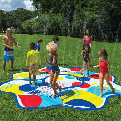 WOW Watersports 12ft Dots Spray Pad with Inflatable Edge Rim to Retain Water Jupiter Gear Home