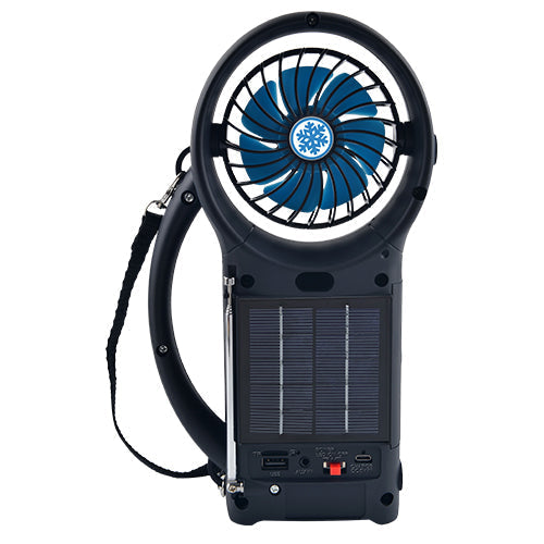 Supersonic Solar Power Bluetooth Speaker with FM Radio, LED Torch Light &amp; Fan Jupiter Gear Home
