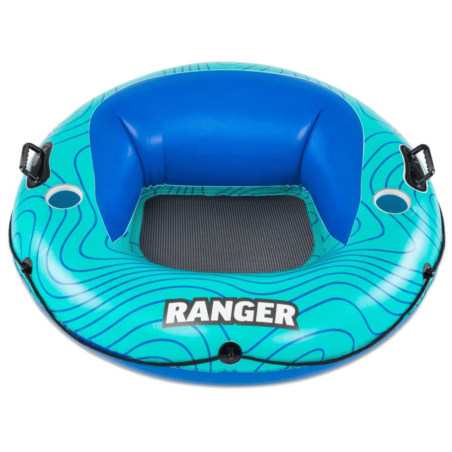 WOW Watersports Ranger 1-Person River Tube with Mesh Bottom and Cup Holder Jupiter Gear Home