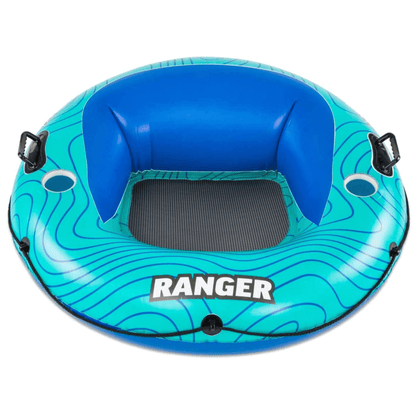 WOW Watersports Ranger 1-Person River Tube with Mesh Bottom and Cup Holder Jupiter Gear Home