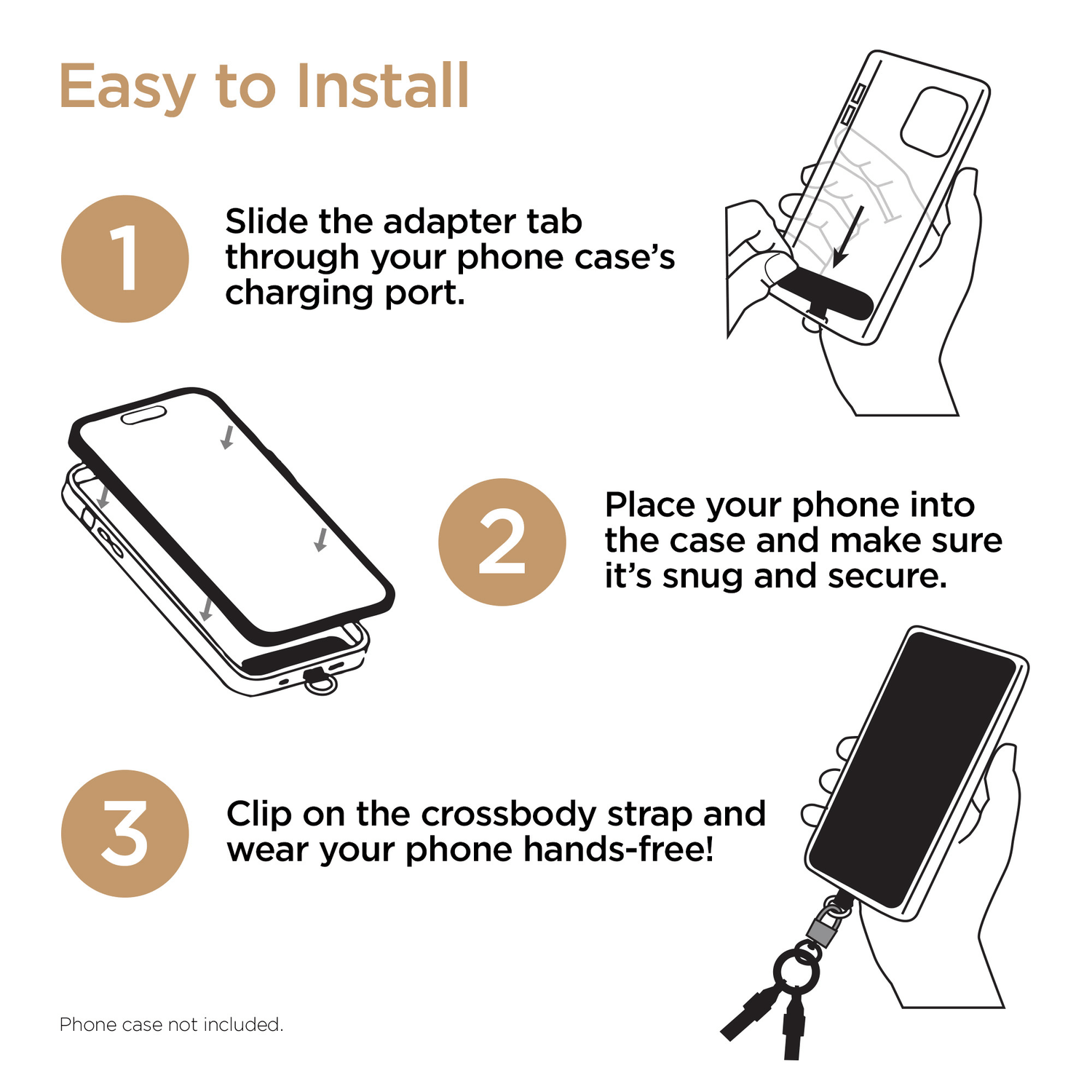 HyperGear 2-in-1 Universal Crossbody Phone Strap and Charging Cable Jupiter Gear Home