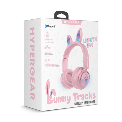 HyperGear Bunny Tracks Wireless Light-Up Headphones Jupiter Gear Home