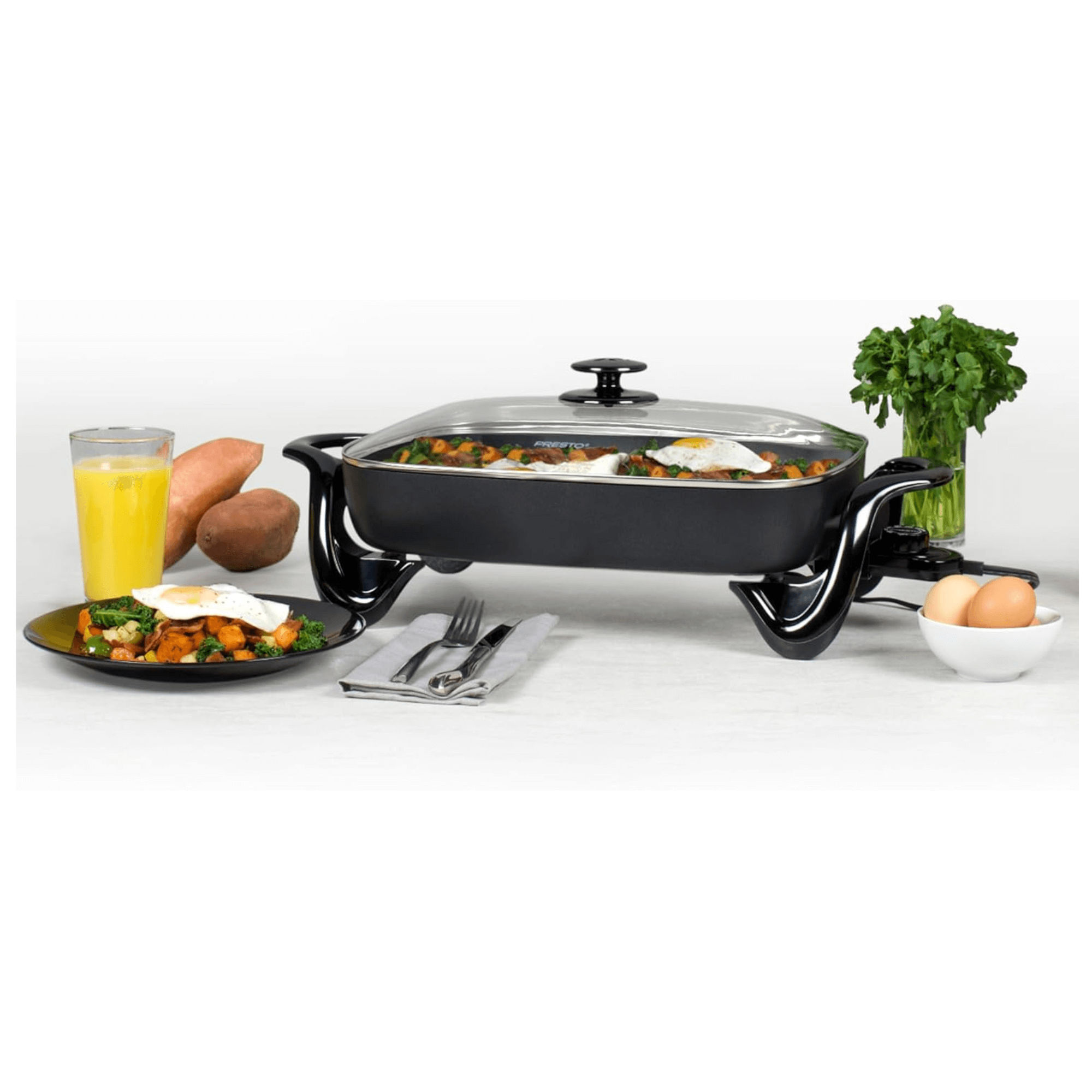 Presto 16-Inch Extra Large Non-Stick Skillet with Glass Lid Jupiter Gear Home
