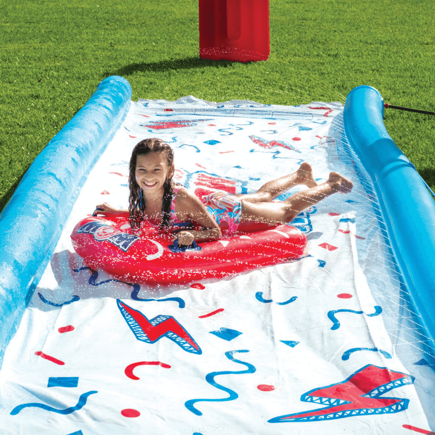 WOW Watersports 25 Ft Mega Backyard Slide w Splash Pool and High Side Walls Jupiter Gear Home