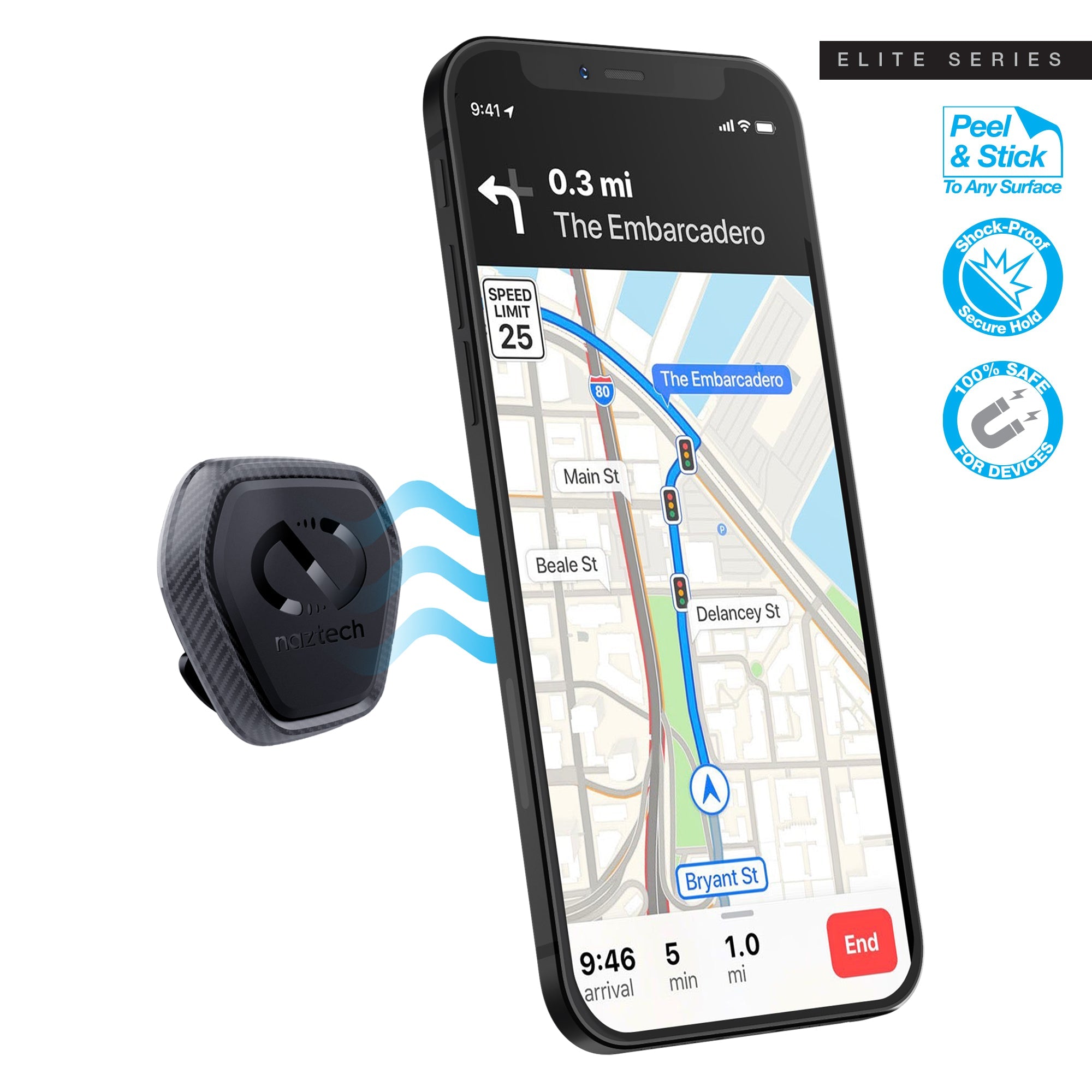 Naztech MagBuddy Elite Anywhere Mount - Hands-Free and Shock Proof Jupiter Gear Home