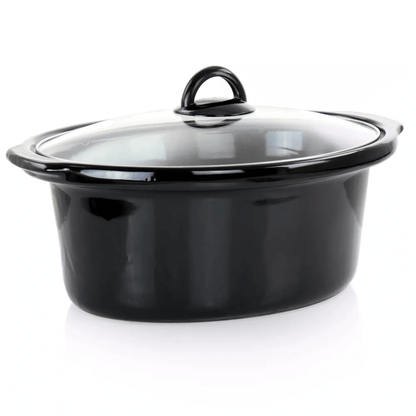 Better Chef 6-Quart Oval Stainless Steel Slow Cooker with Removable Stoneware Crock Jupiter Gear Home