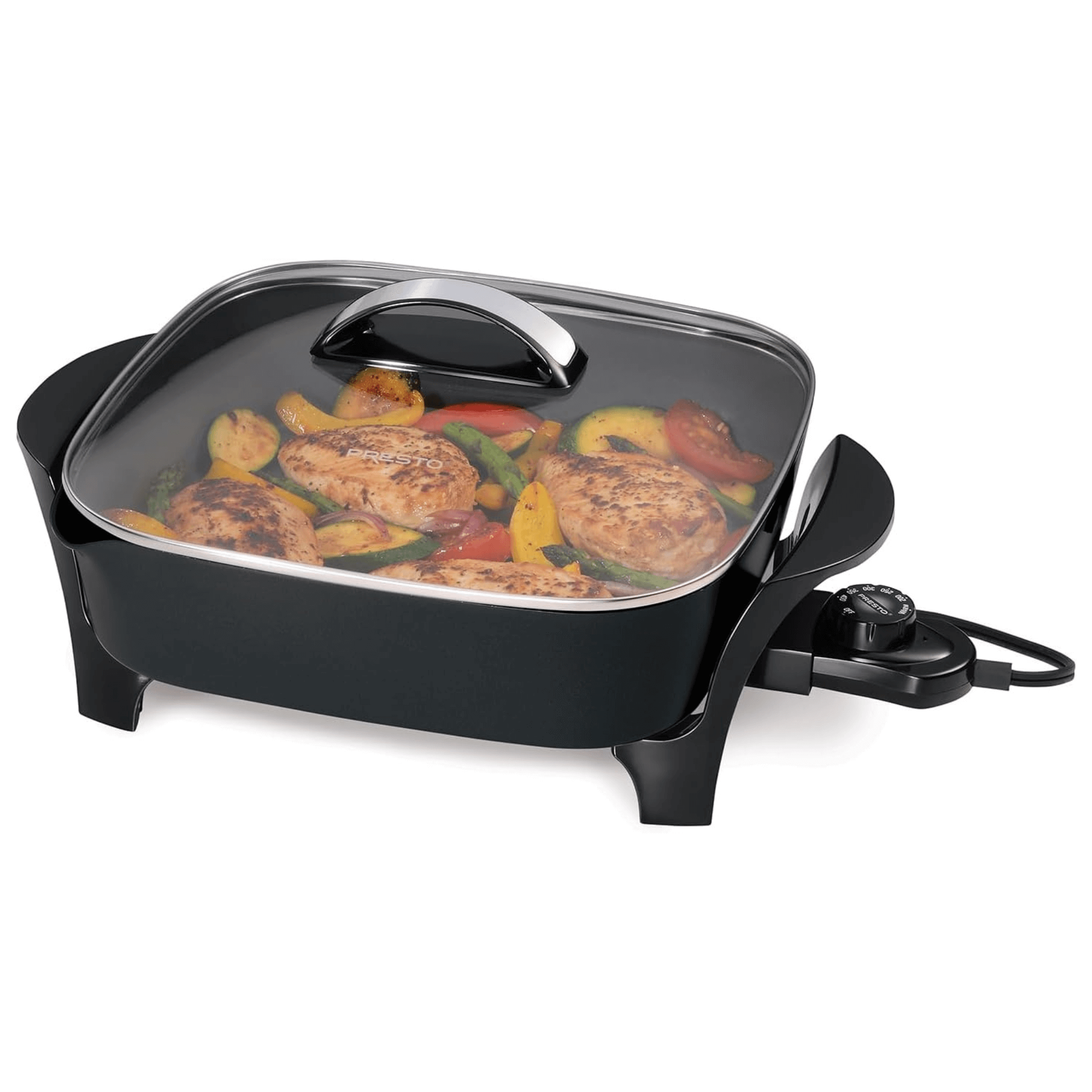 Presto 12-Inch Electric Skillet with Glass Lid Jupiter Gear Home
