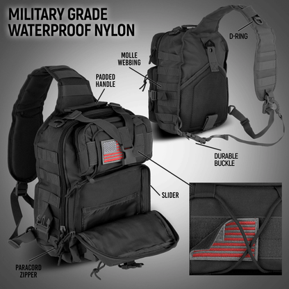 XGear Tactical 14L Range Sling Bag Backpack with Adjustable Strap Jupiter Gear Home