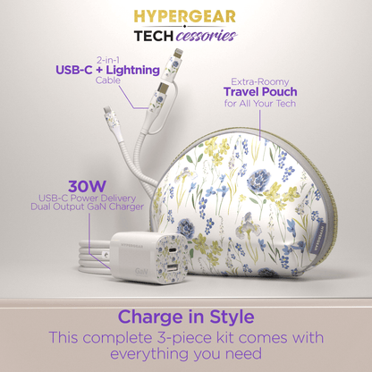 HyperGear TECHcessories 30W USB-C PD Charging Kit with Travel Pouch Jupiter Gear Home