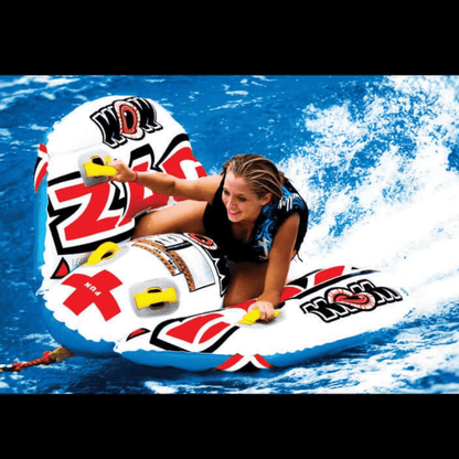 WOW Watersports Zig Zag 1 to 2 Person Inflatable Towable Steerable Tube Jupiter Gear Home