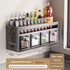 New Kitchen Spice Shelf Wall-mounted Spice Storage Rack Kitchen Seasoning Organizer Holder No Punching Required Storage Shelf Taj Home Store