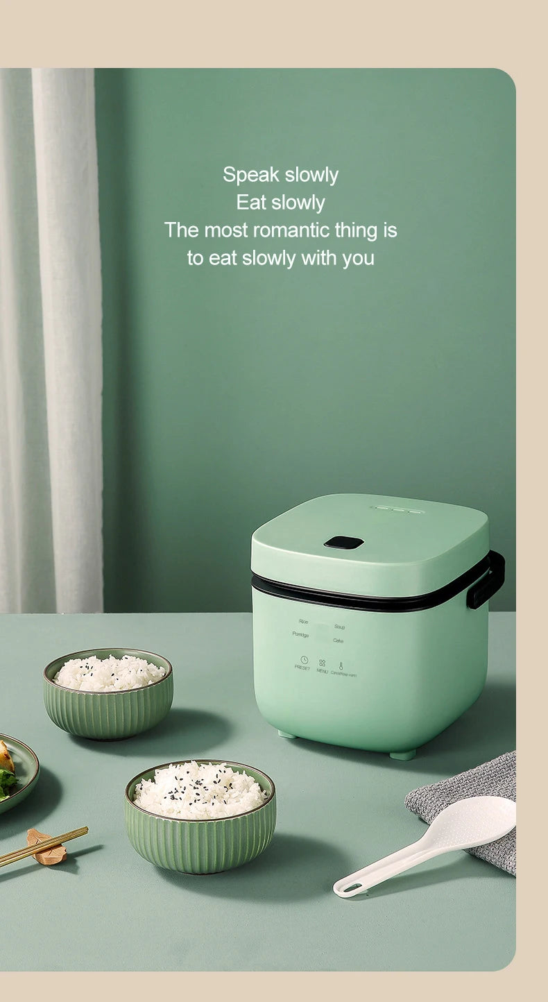 Mini Rice Cooker Automatic Household Kitchen Electric Cooking machine 1-2 People Food Warmer Steamer 1.2L Small Rice Cooker Taj Home Store