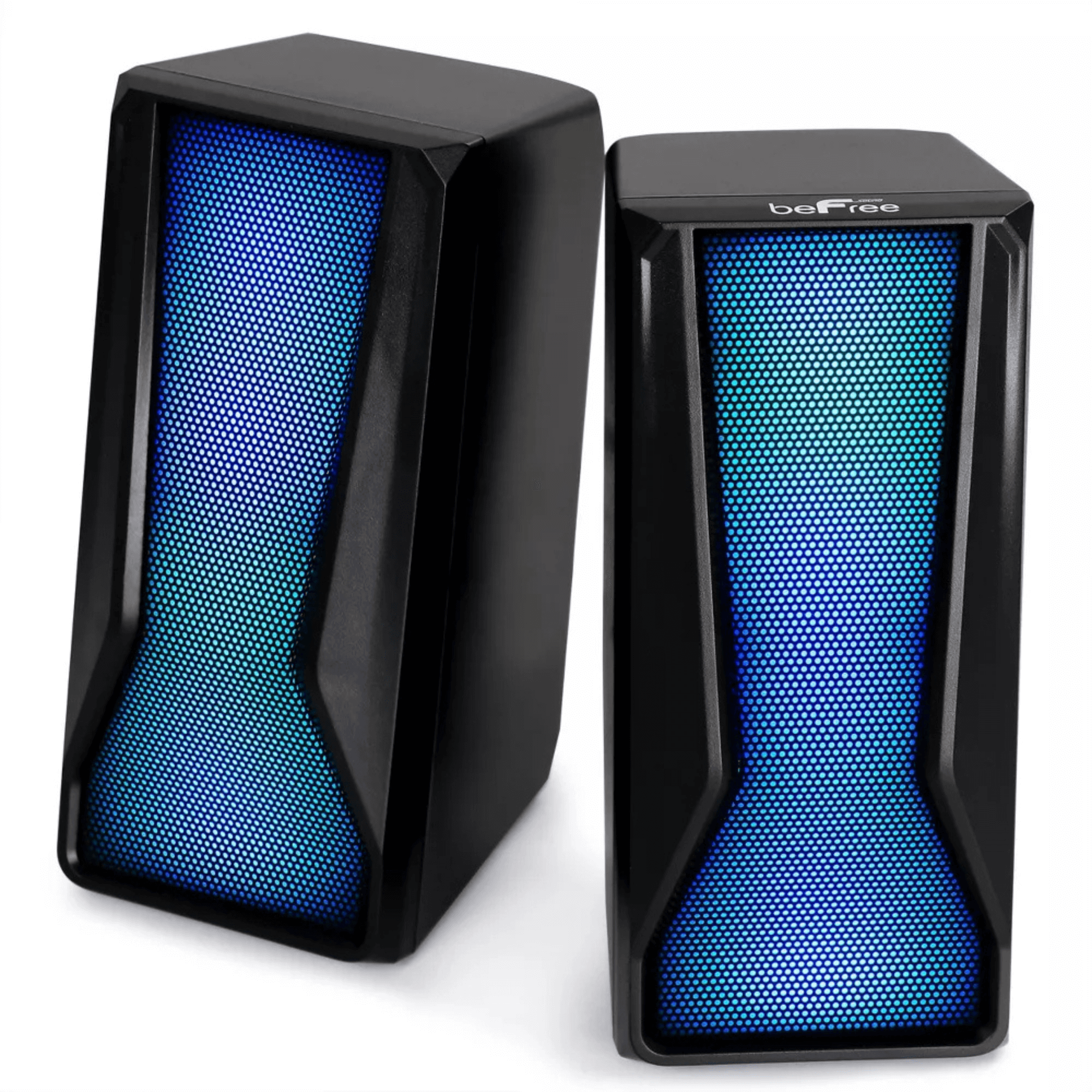 beFree Sound Color LED Dual Gaming Speakers Jupiter Gear Home