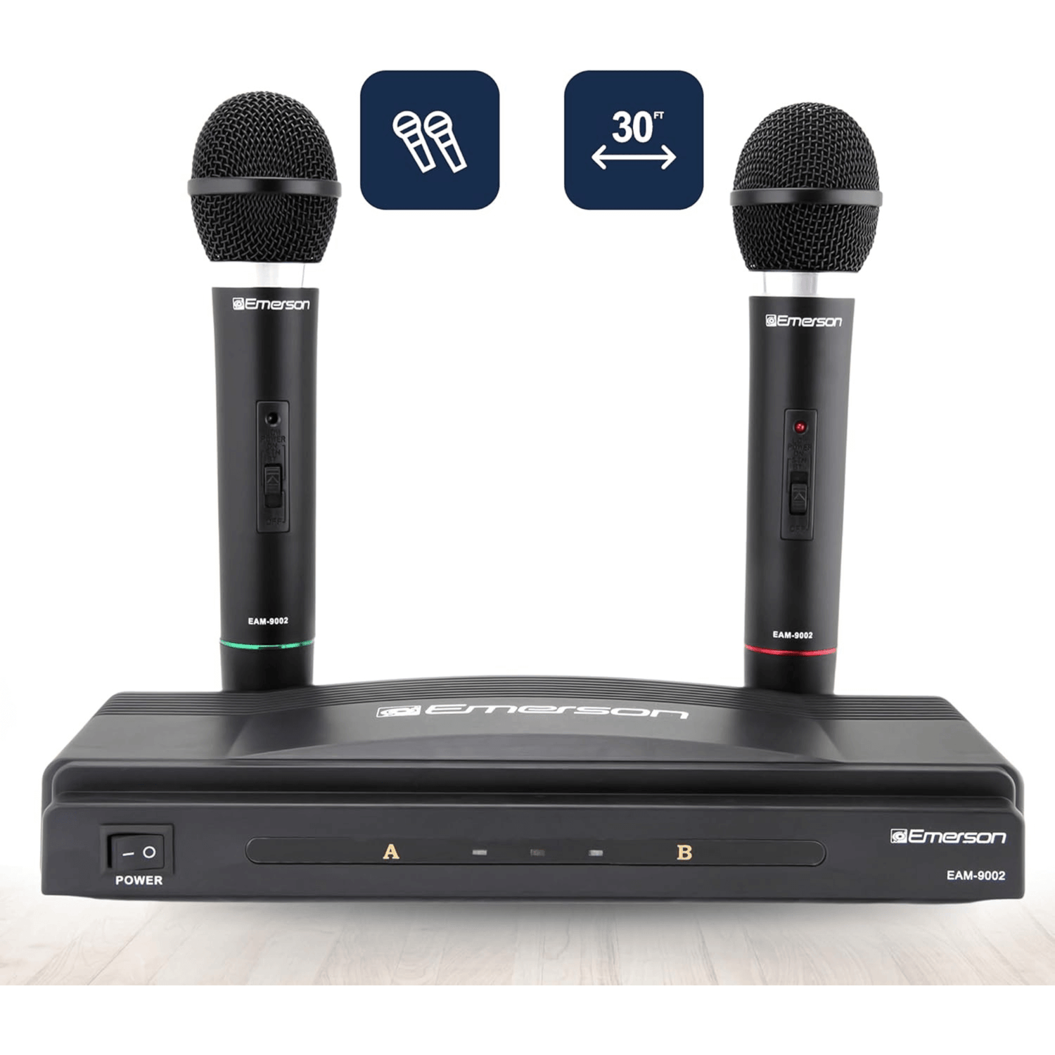 Emerson Professional Dual Microphone Kit with Wireless Transmitter Jupiter Gear Home