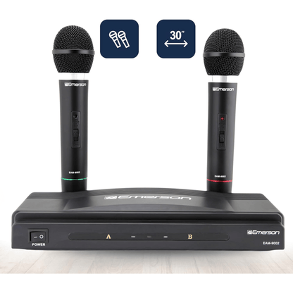 Emerson Professional Dual Microphone Kit with Wireless Transmitter Jupiter Gear Home
