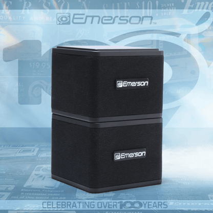 Emerson 1-Pair Instant Connect Sound Blox Wireless Magnetic Stackable Speakers Jupiter Gear Home