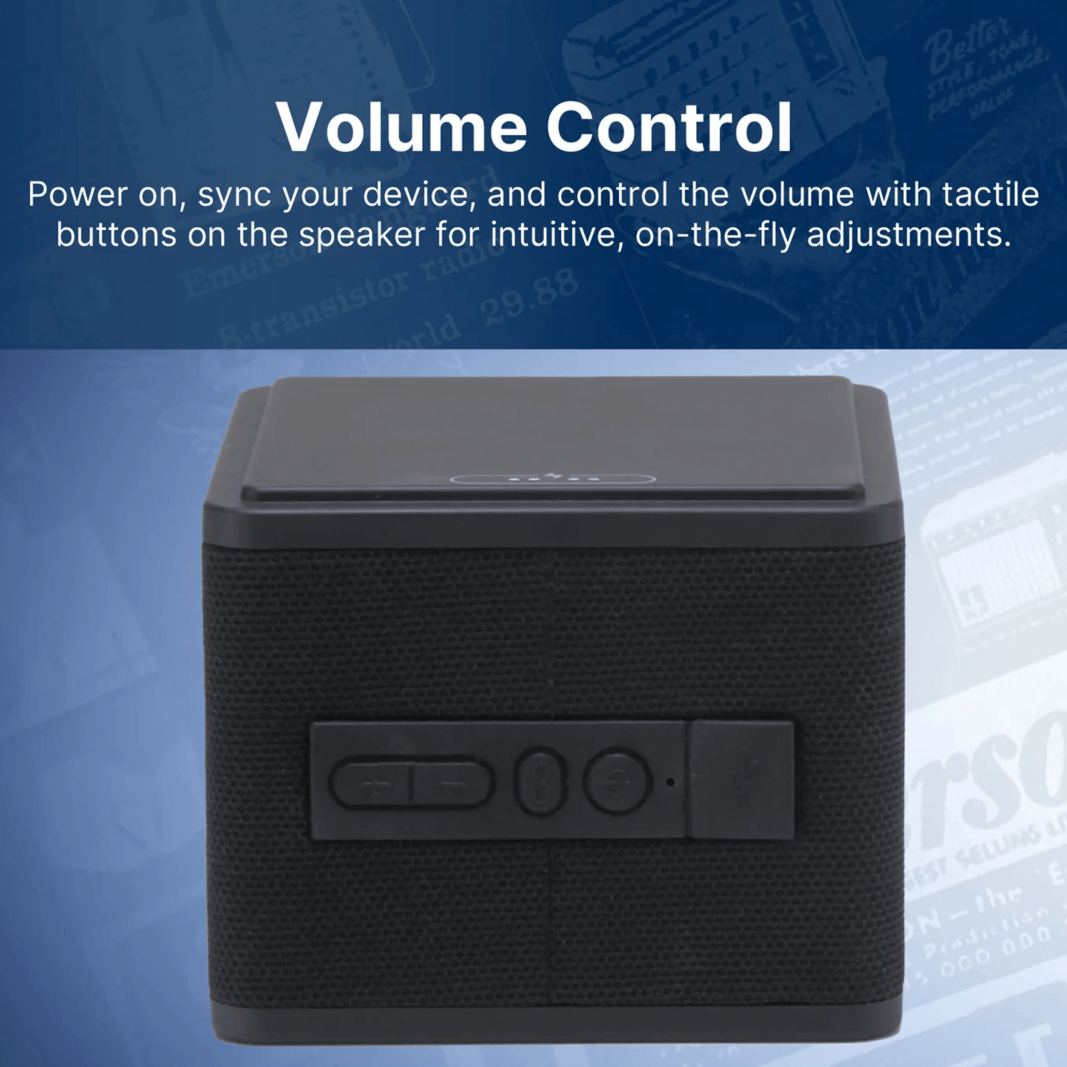 Emerson 1-Pair Instant Connect Sound Blox Wireless Magnetic Stackable Speakers Jupiter Gear Home
