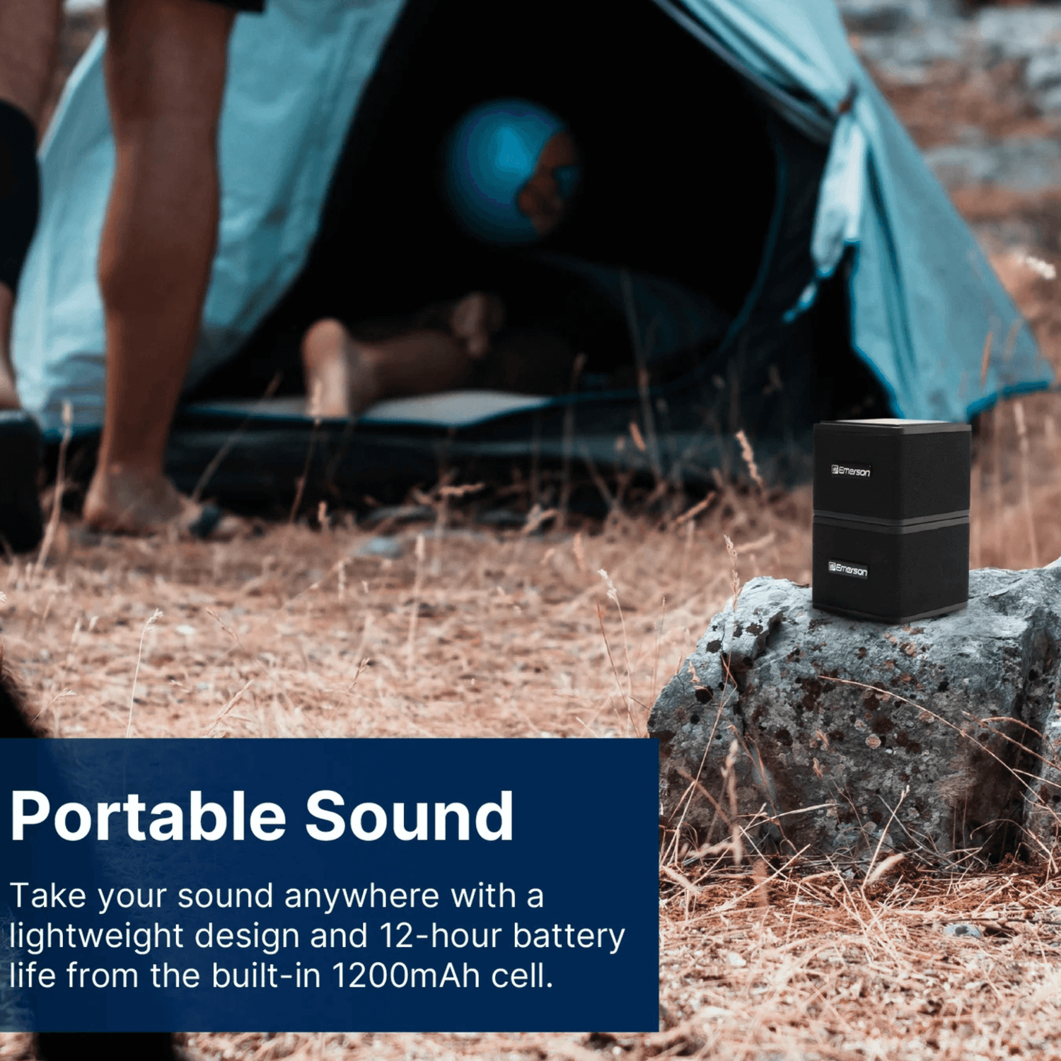 Emerson 1-Pair Instant Connect Sound Blox Wireless Magnetic Stackable Speakers Jupiter Gear Home