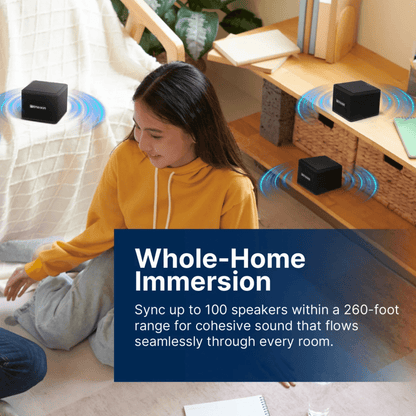 Emerson 1-Pair Instant Connect Sound Blox Wireless Magnetic Stackable Speakers Jupiter Gear Home