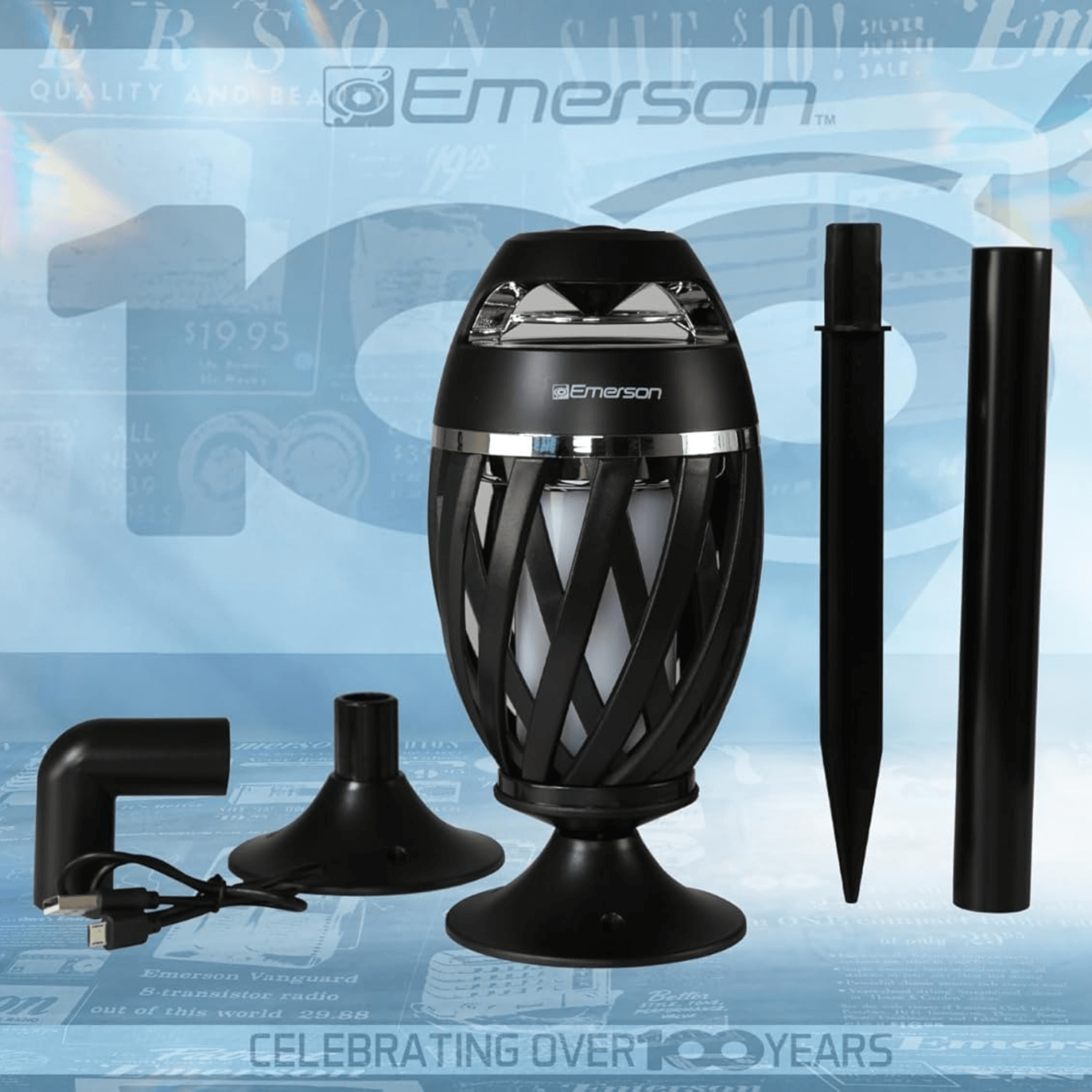 Emerson Outdoor Flame Light Bluetooth Speaker Jupiter Gear Home