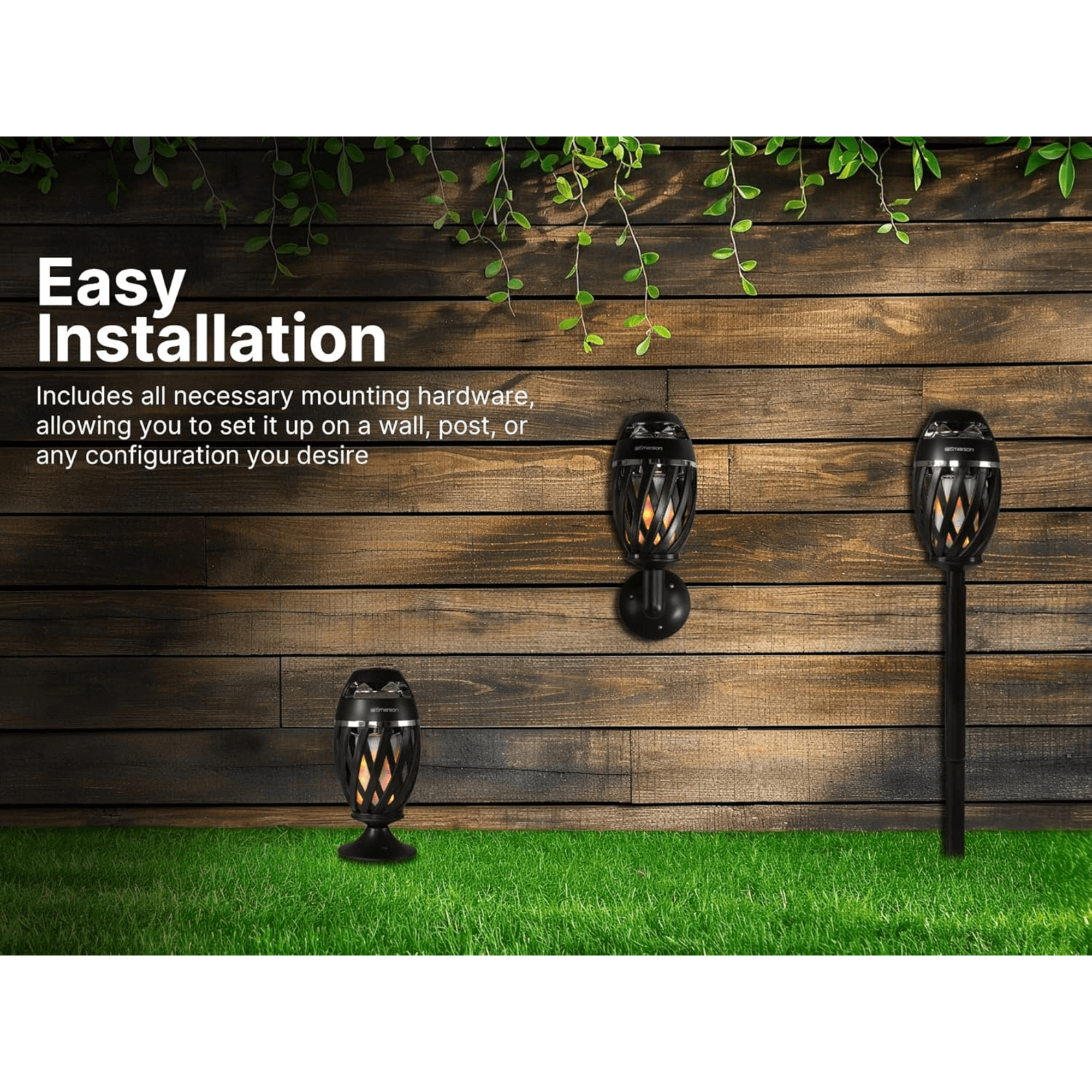 Emerson Outdoor Flame Light Bluetooth Speaker Jupiter Gear Home