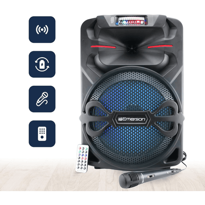 Emerson Portable 12" Bluetooth Party Speaker Jupiter Gear Home
