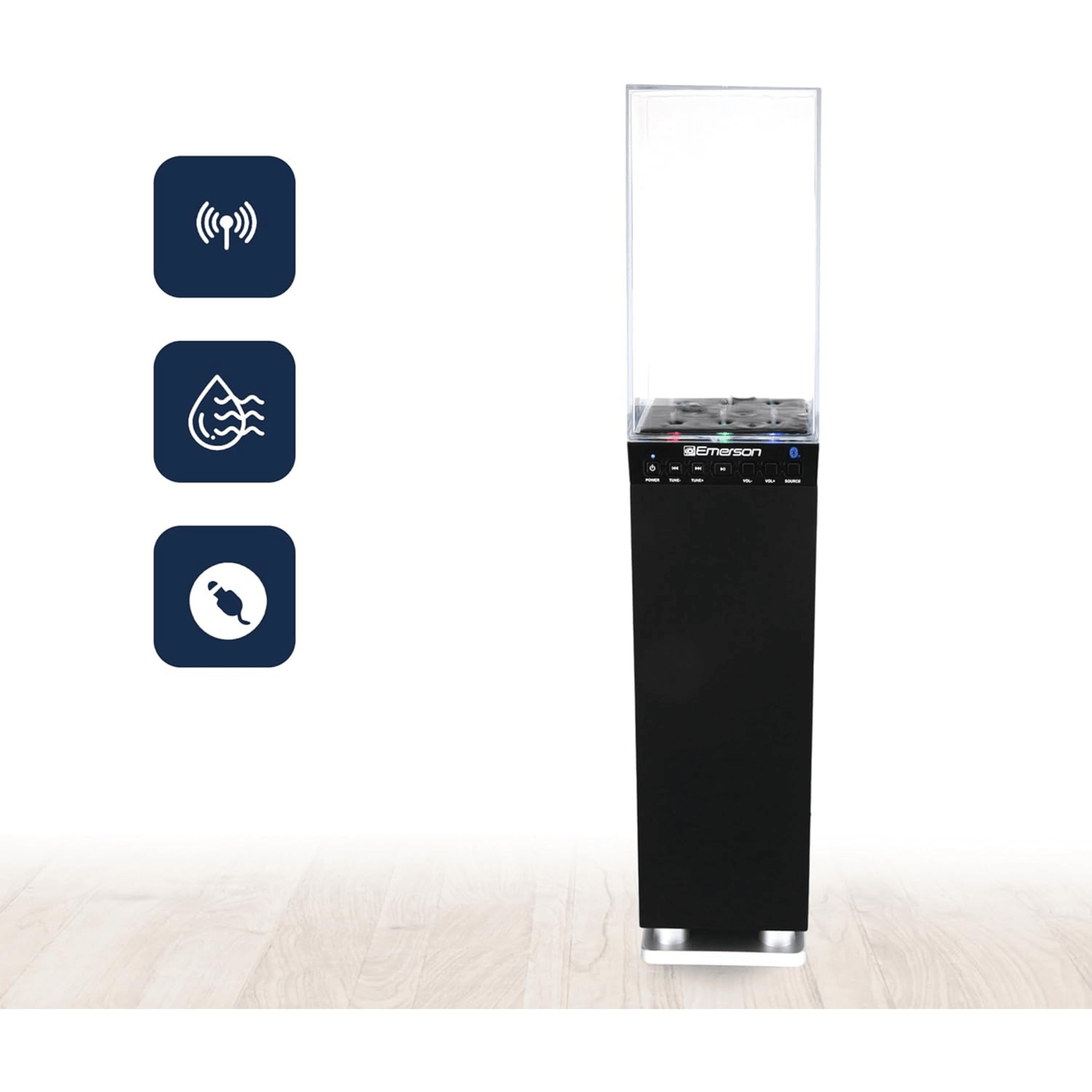 Emerson Dancing Water Light Tower Bluetooth Speaker Jupiter Gear Home
