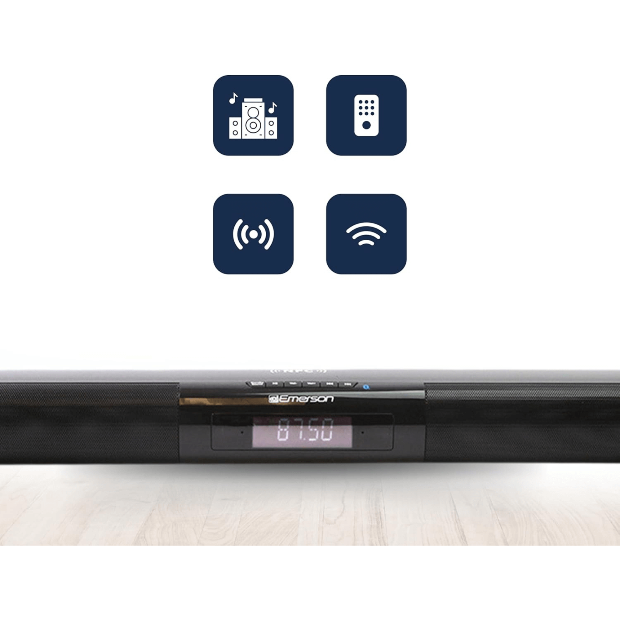 Emerson 42" Bluetooth Soundbar with Digital FM Radio and Remote Control Jupiter Gear Home