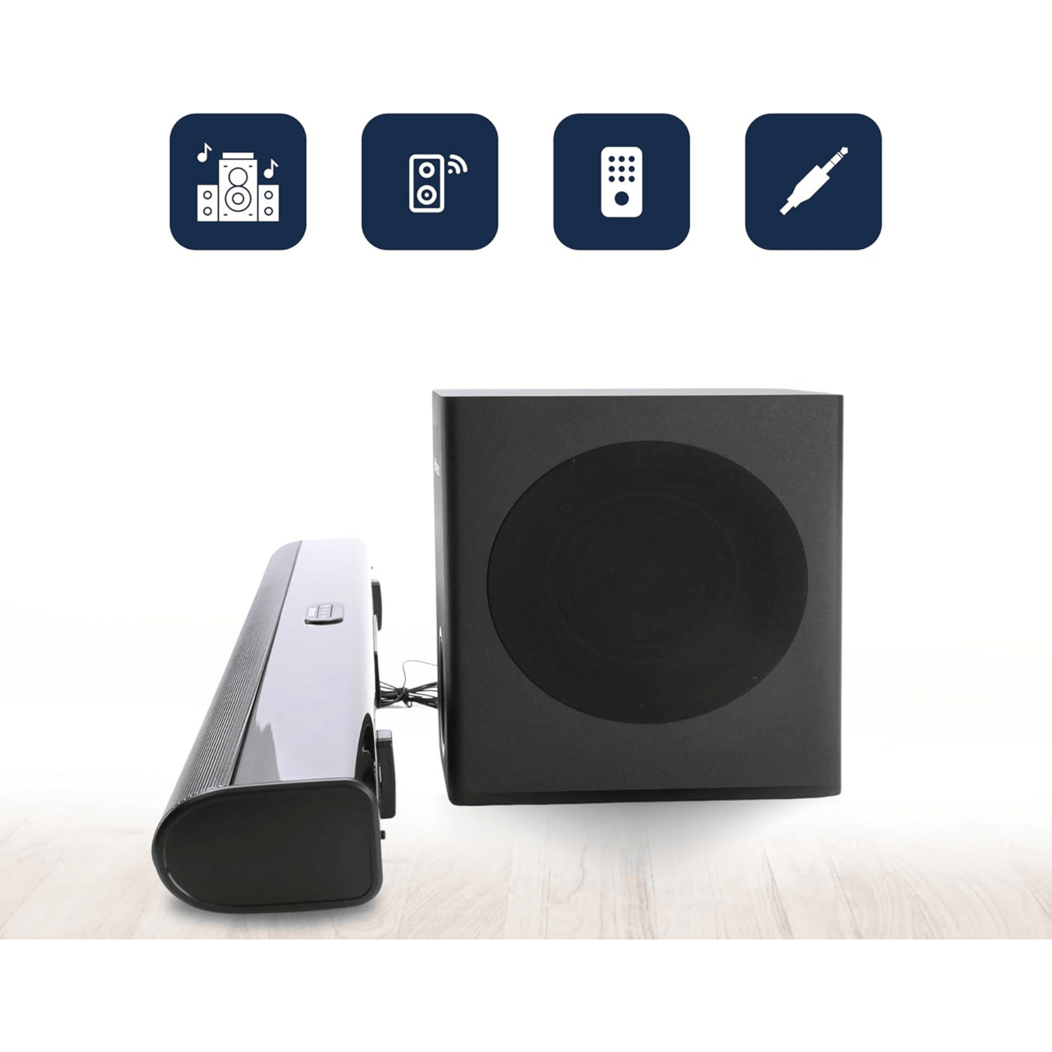 Emerson 37" Bluetooth Soundbar with Subwoofer and Remote Control Jupiter Gear Home