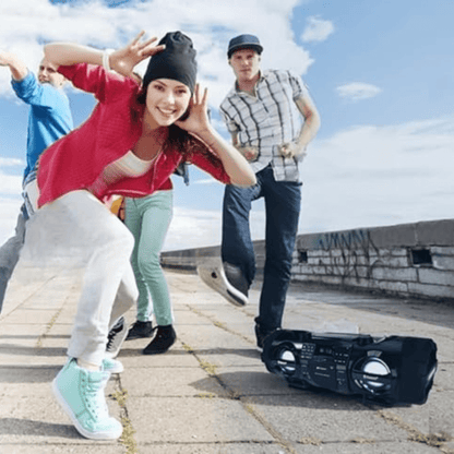 Emerson Dual Subwoofer Bluetooth Boombox Jupiter Gear Home