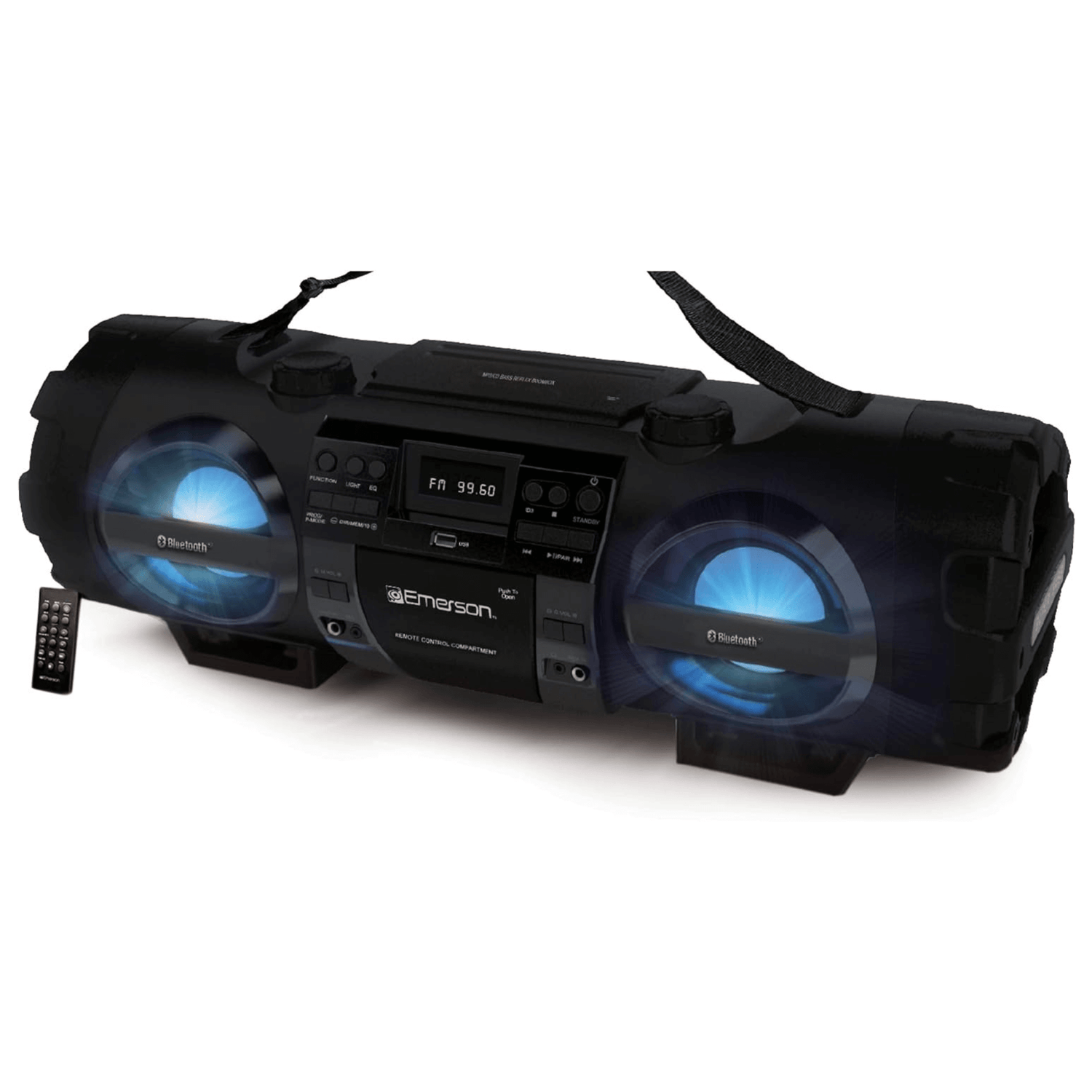 Emerson Dual Subwoofer Bluetooth Boombox Jupiter Gear Home