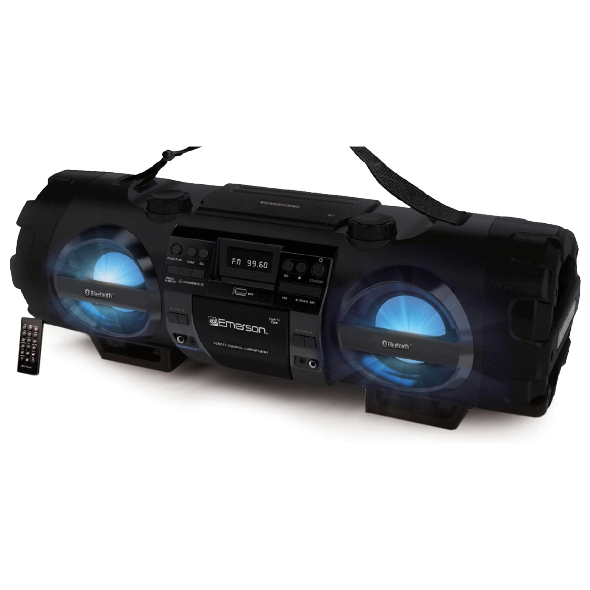 Emerson Dual Subwoofer Bluetooth Boombox Jupiter Gear Home