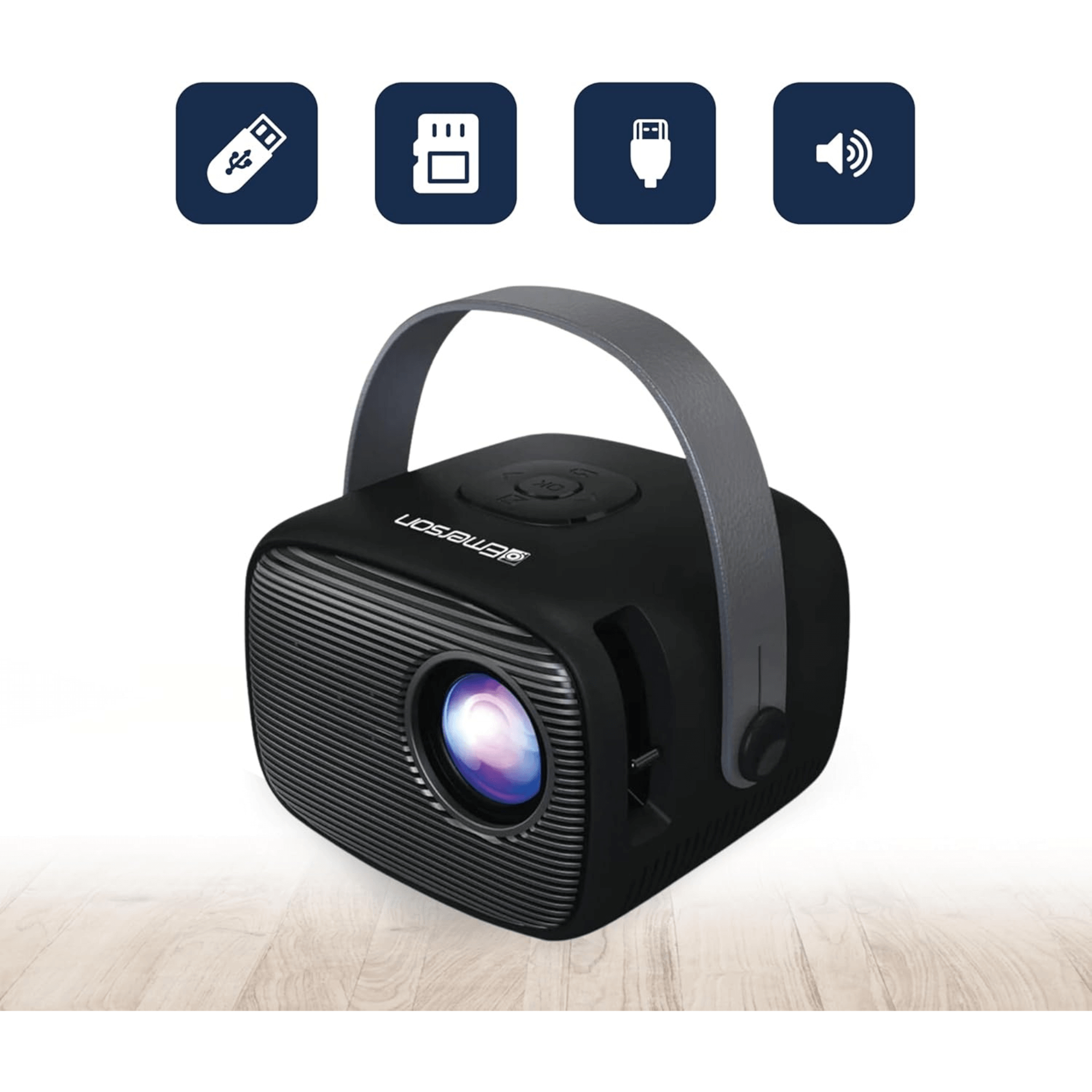 Emerson Portable LCD Mini Projector Jupiter Gear Home