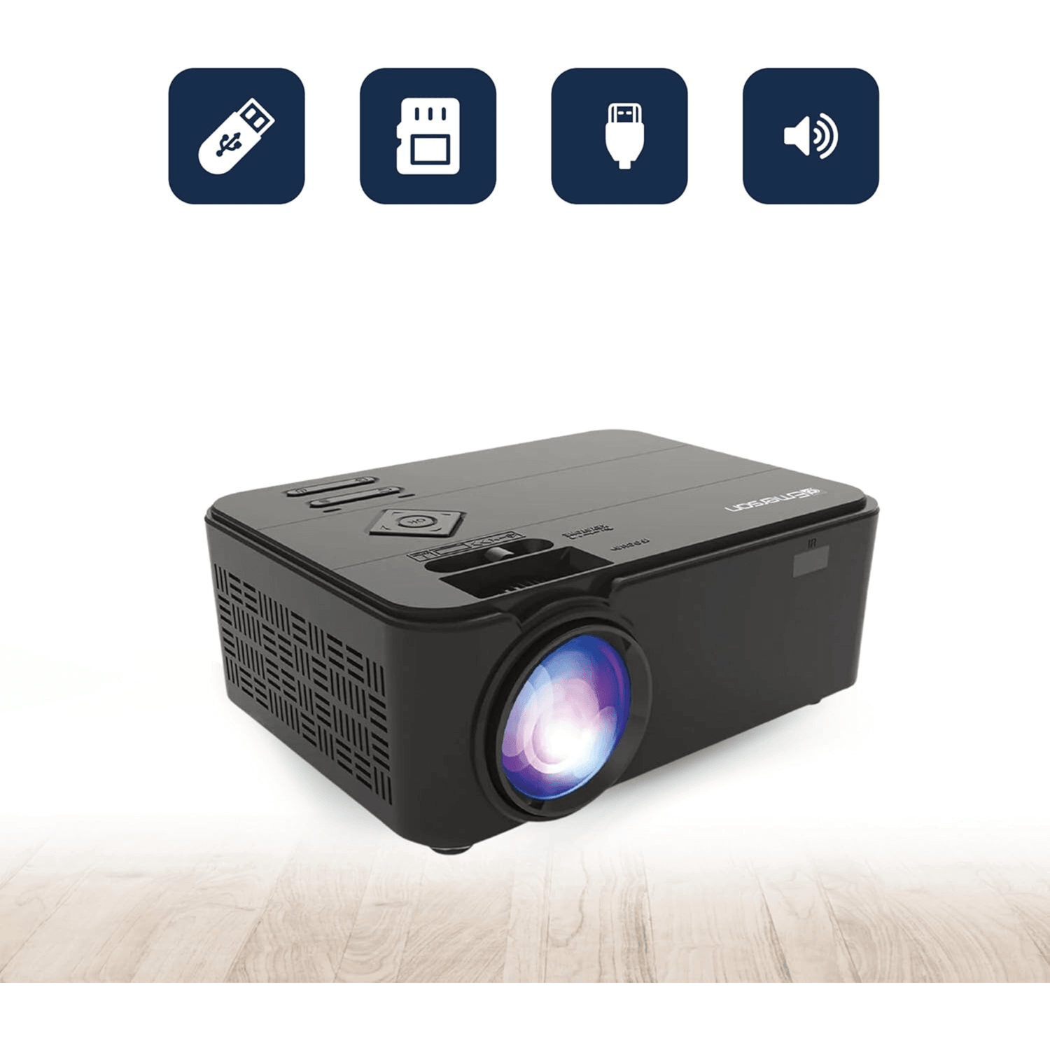 Emerson 150" Home Theater LCD Projector with 720p and Built-In Speaker Jupiter Gear Home
