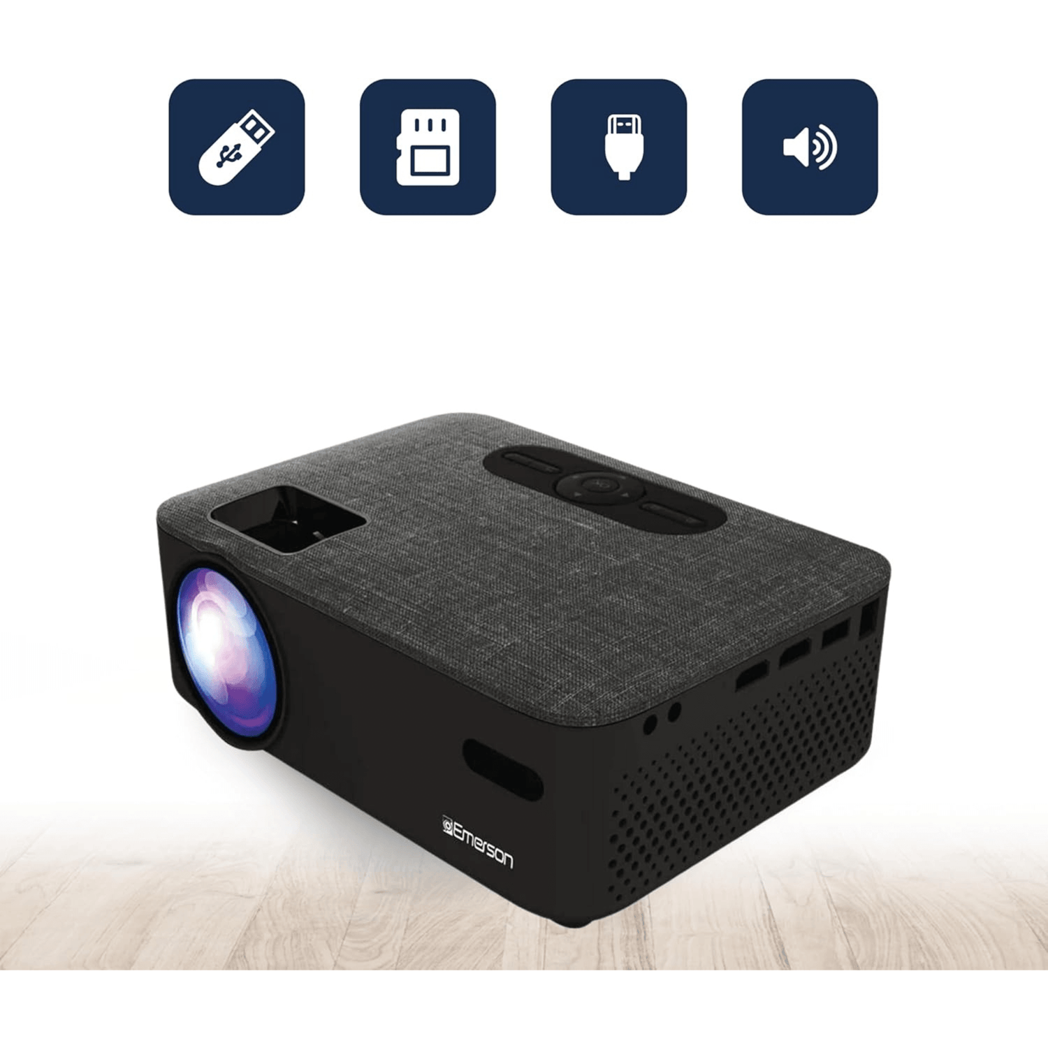 Emerson Portable Projector with Portable Screen and Carry Case Jupiter Gear Home