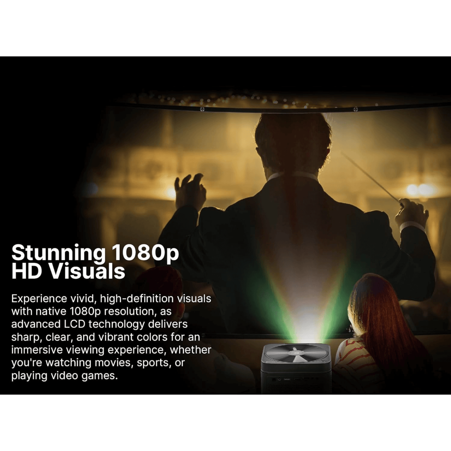 Emerson 120" Home Theater LCD Projector Combo with Built-In DVD Player Jupiter Gear Home