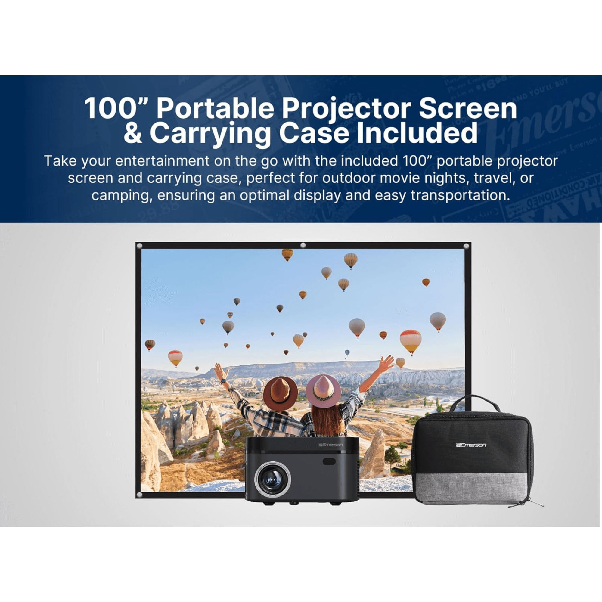 Emerson 120" Home Theater LCD Projector Combo with Built-In DVD Player Jupiter Gear Home