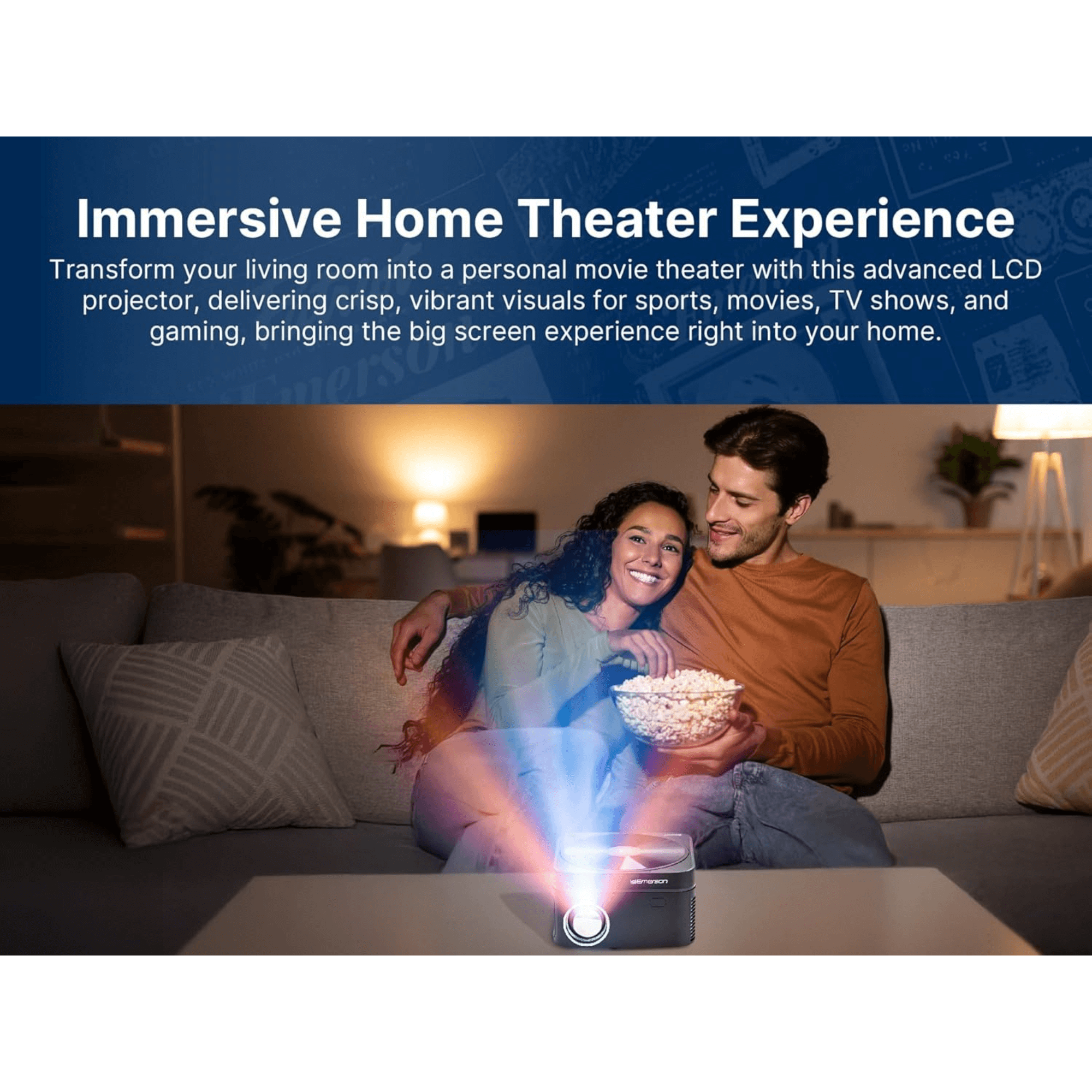 Emerson 120" Home Theater LCD Projector Combo with Built-In DVD Player Jupiter Gear Home