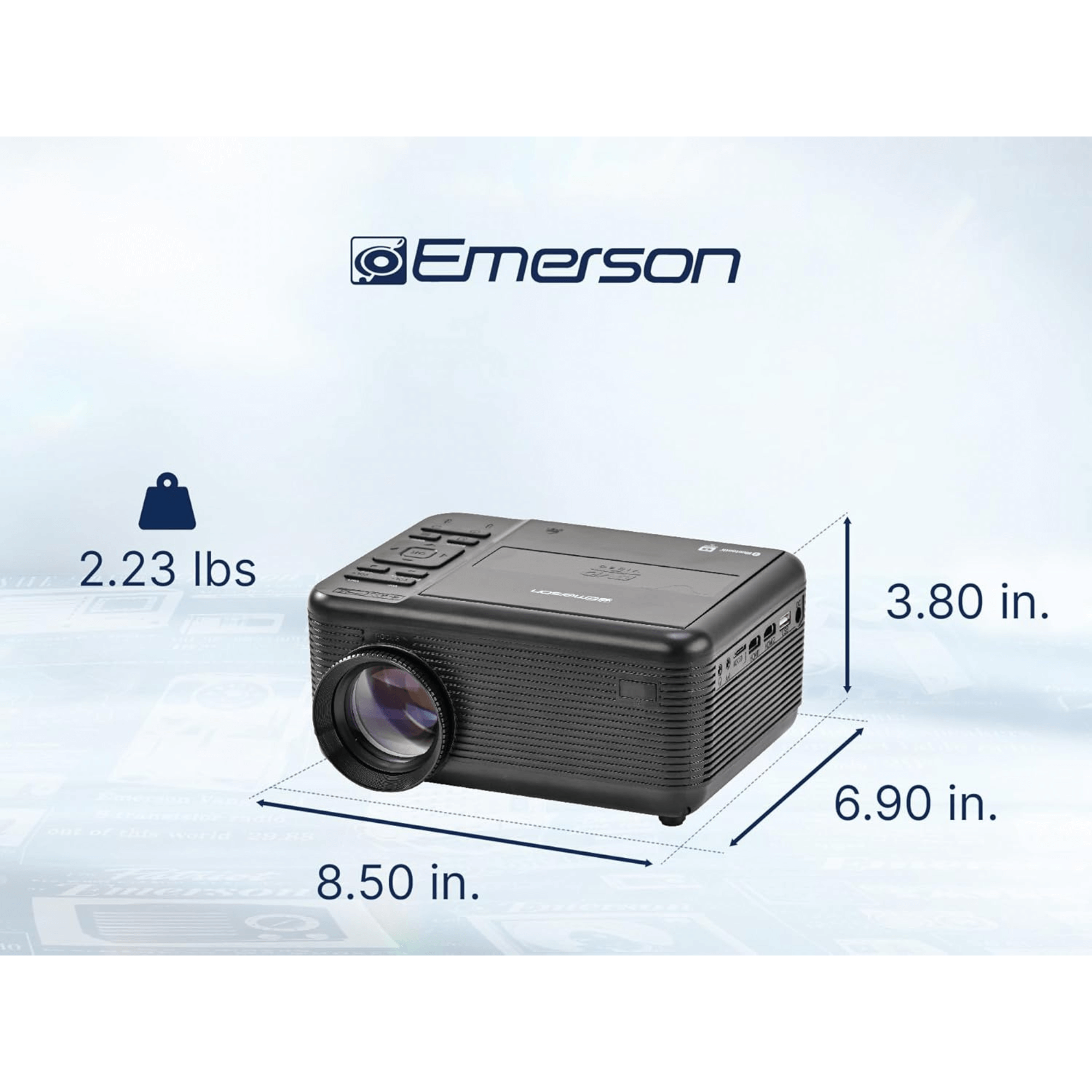 Emerson 120" Home Theater LCD Projector with Built-In TV Tuner and DVD Player Jupiter Gear Home