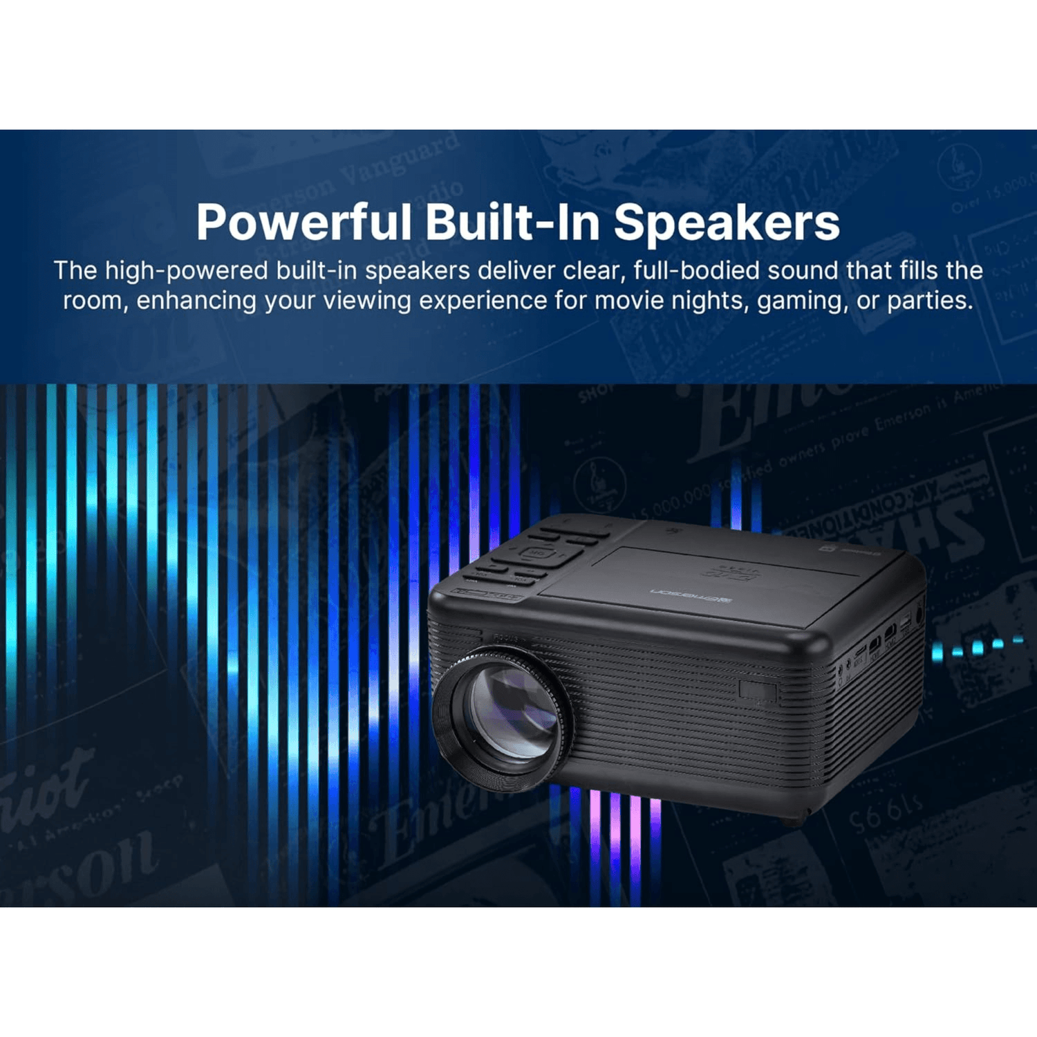 Emerson 120" Home Theater LCD Projector with Built-In TV Tuner and DVD Player Jupiter Gear Home