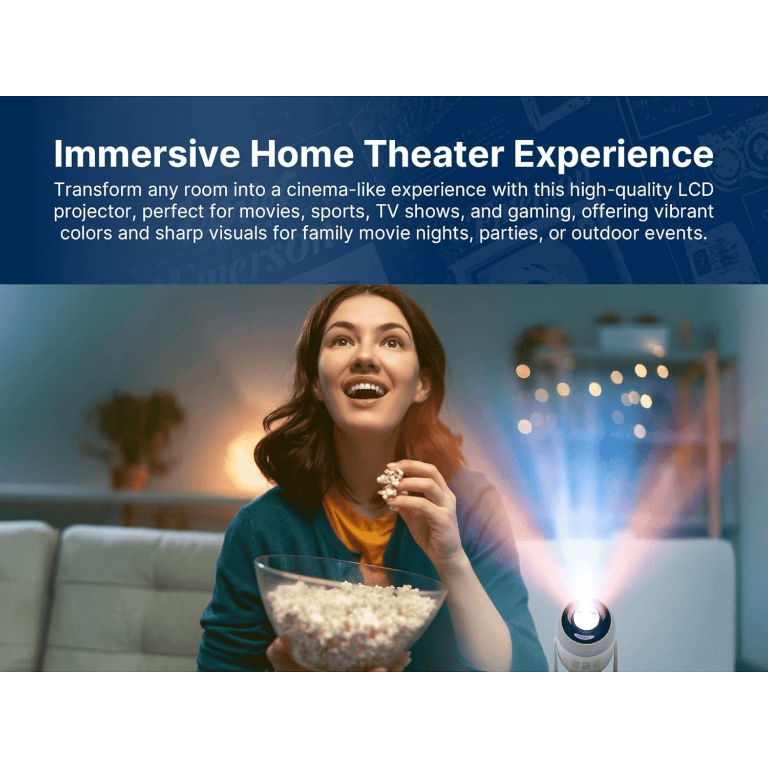 Emerson 150" Home Theater LCD Projector Jupiter Gear Home