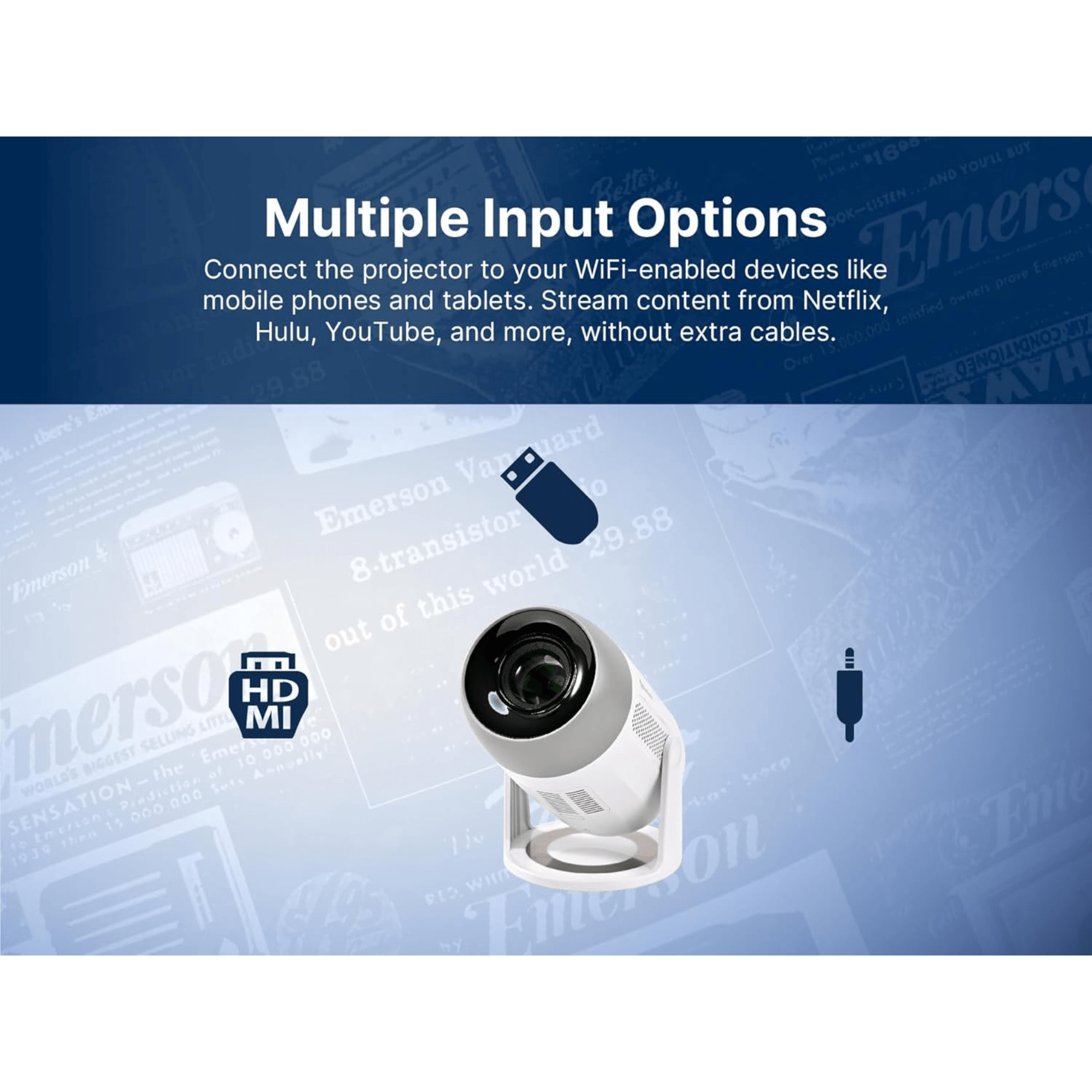 Emerson 150" Home Theater LCD Projector Combo Jupiter Gear Home