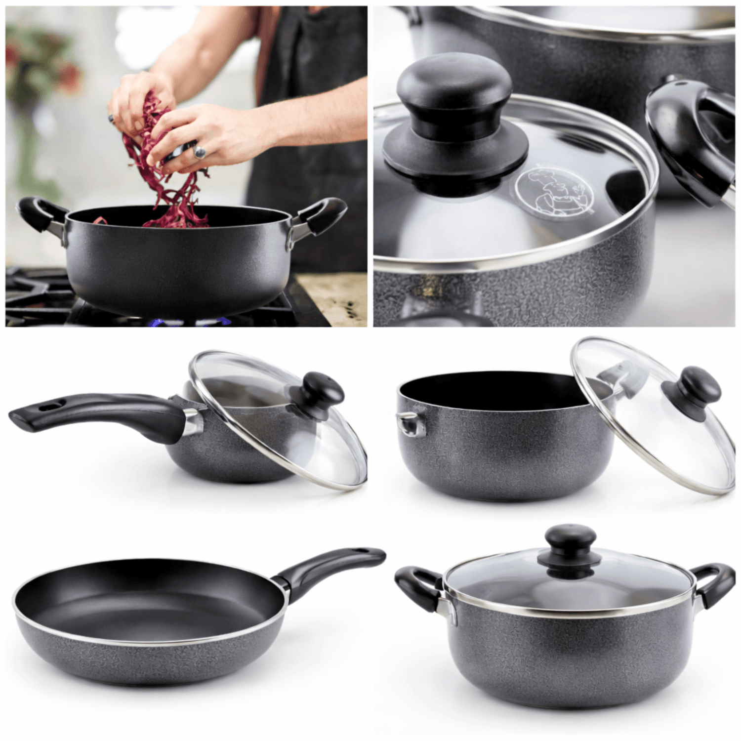Better Chef 7-Piece Aluminum Non-Stick Cookware Set Jupiter Gear Home